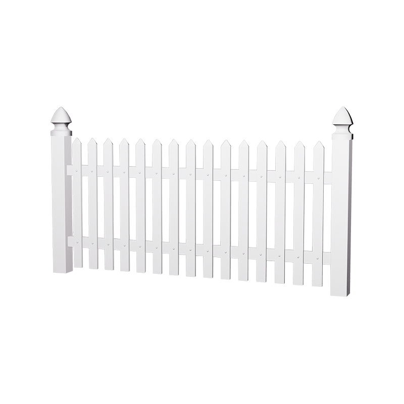 Pagar piket yang dipasang di wajah pvc